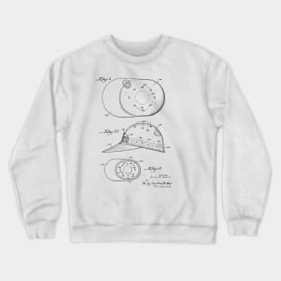 Baseball Cap Vintage Patent Hand Drawing Crewneck Sweatshirt